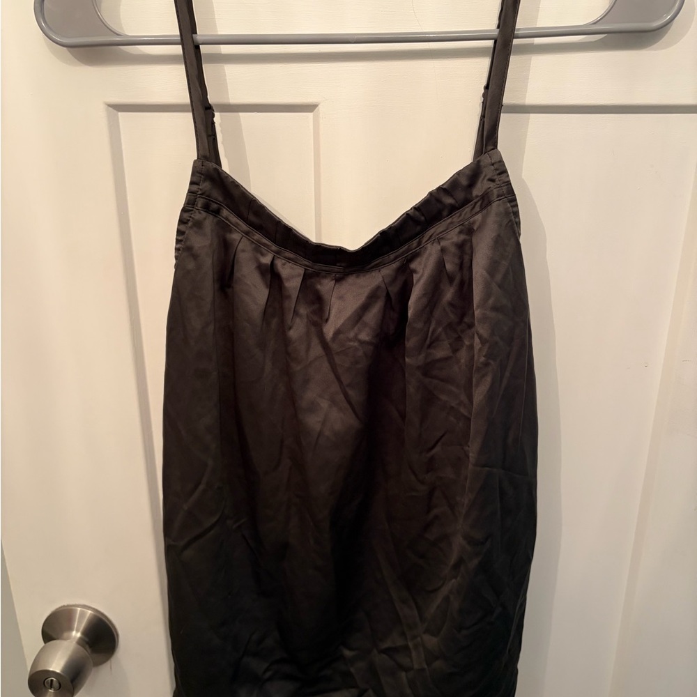 Black Satin Slip Dress